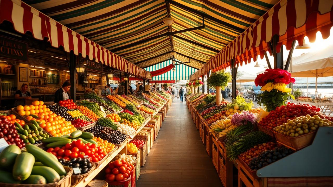 Fresh produce at Marché Forville, Cannes
